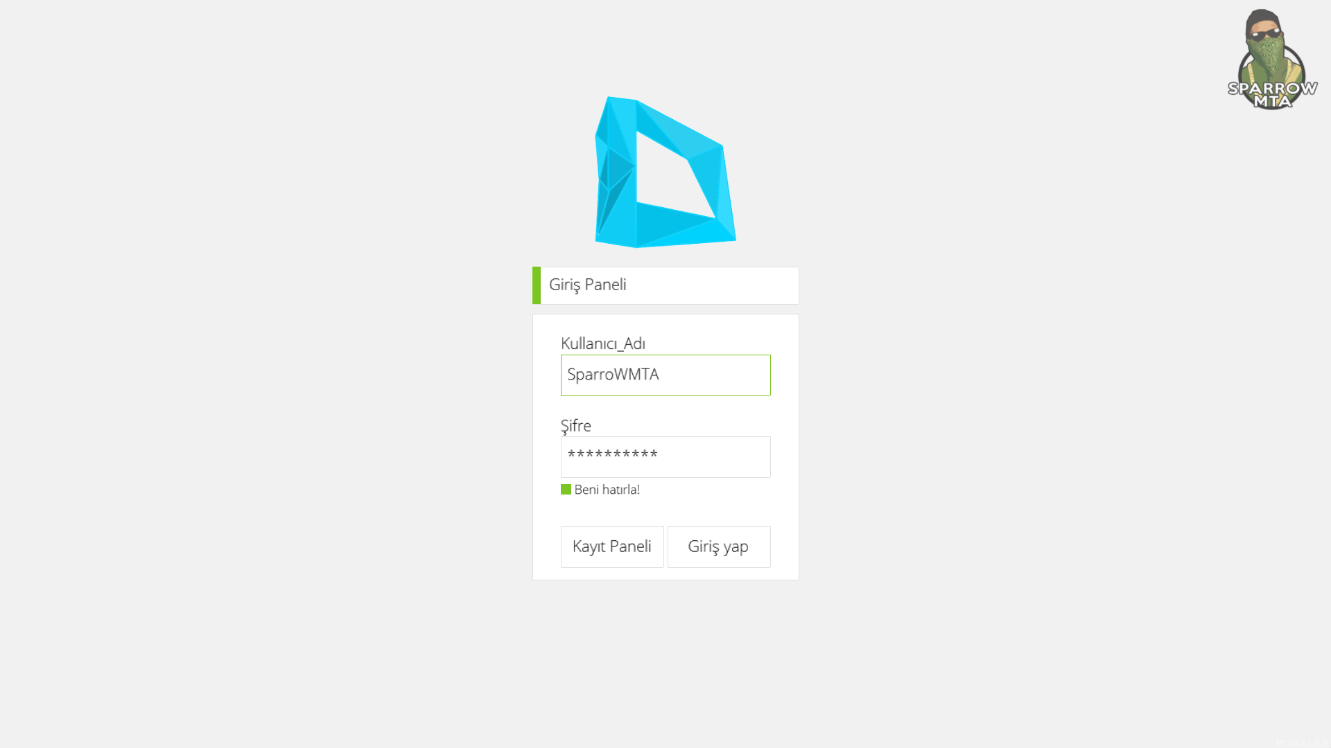 MTA:SA Basit Login Panel Script