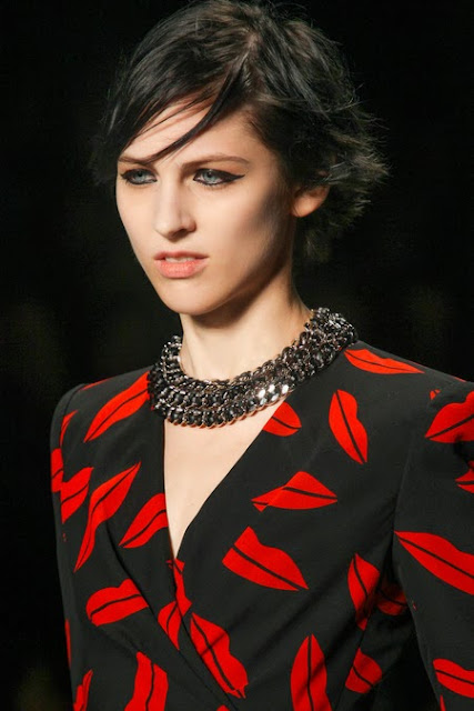 saint laurent paris spring 2014 lips print