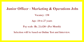 Junior Officer - Marketing & Operations Jobs in Saraswat Bank