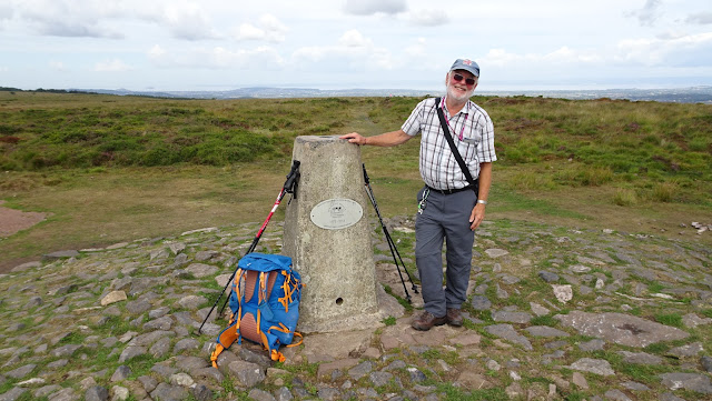 My friend Mike on Beacon Batch, highest point of the Mendip Hills, taken on my Land's End to John O'Groats hike 2018