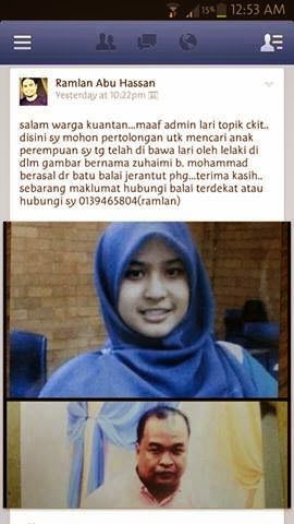 Gambar wajah Suspek lelaki culik Fatin Nur Syamimi kini didedahkan