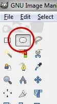 The Ellipse Select Tool.