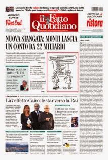 Il Fatto Quotidiano del 11 Aprile 2013 | ISSN 2037-089X | TRUE PDF | Quotidiano | Cronaca | Politica
Il quotidiano è edito dal 23 settembre 2009. L'uscita del giornale è stata preceduta da una lunga fase preparatoria iniziata il 28 maggio 2009 con l'annuncio del nuovo quotidiano dato sul blog voglioscendere.it da Marco Travaglio.
Il nome della testata è stato scelto in memoria del giornalista Enzo Biagi, conduttore del programma televisivo Il Fatto, mentre il logo del bambino con il megafono si ispira al quotidiano La Voce, in omaggio al suo fondatore Indro Montanelli.
L'editore ha manifestato la volontà di rinunciare ai fondi del finanziamento pubblico per l'editoria e di sovvenzionarsi soltanto con i proventi della pubblicità e delle vendite, e di usufruire solo delle tariffe postali agevolate per i prodotti editoriali sino alla loro abrogazione nell'aprile 2010.