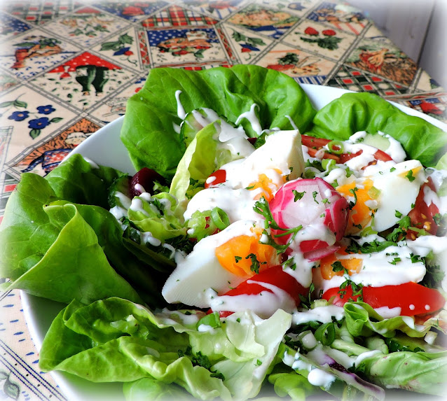 Buttermilk Dressed Rose Salad Bowl