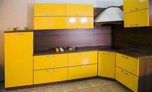 Kabinet Dapur Kuning  Desainrumahid.com