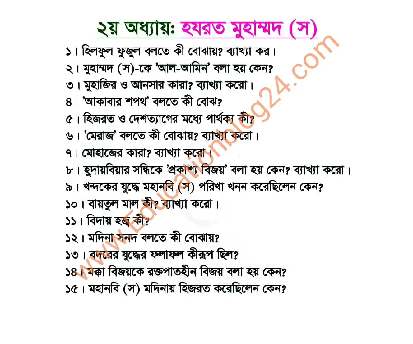 এইচএসসি ইসলামের ইতিহাস ও সংস্কৃতি ১ম পত্র সাজেশন ২০২২ (সকল বোর্ড💯 কমন)| Hsc Islamic History 1st Paper Suggestion 2022 | এইচএসসি ইসলামের ইতিহাস ও সংস্কৃতি সাজেশন