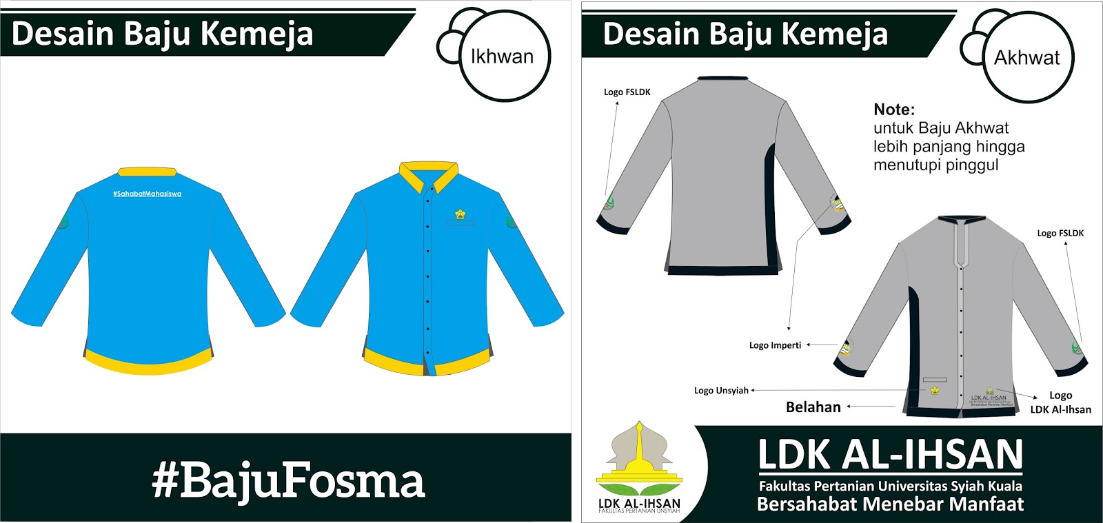 Desain Baju Kemeja Organisasi Format CDR Ucorel