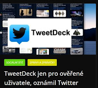 TweetDeck jen pro ověřené uživatele, oznámil Twitter - AzaNoviny