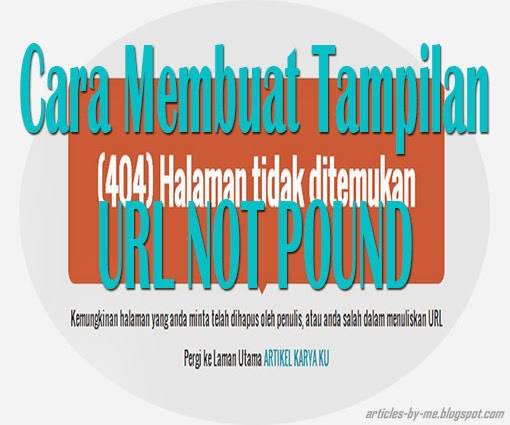 Membuat Tampilan URL Page Not Pound Ringan dan Keren di Blog