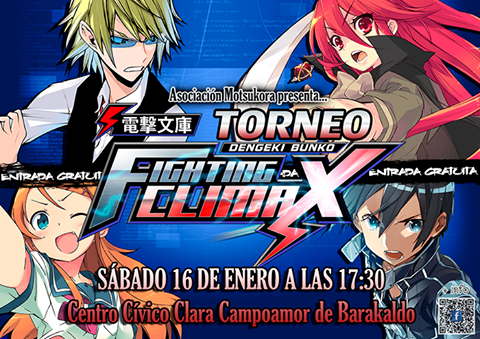 El grupo de anime Motsukora organiza un torneo del videojuego Dengeki Bunko Fighting Climax