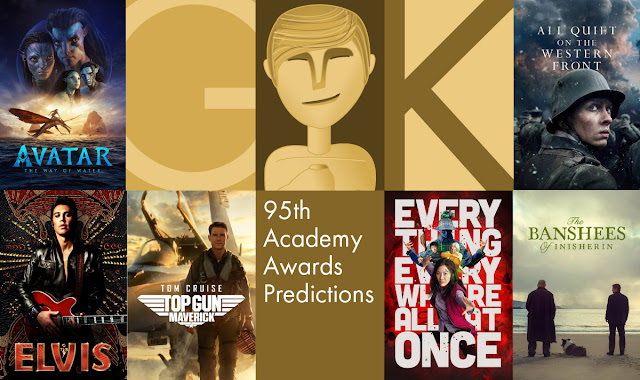 2023 Oscar predictions featuring various movie posters