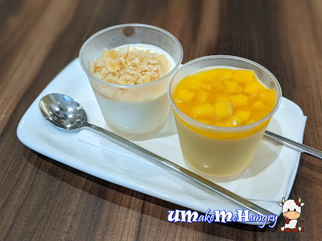 Poulet - Milk Pudding and Homemade Mango Pudding