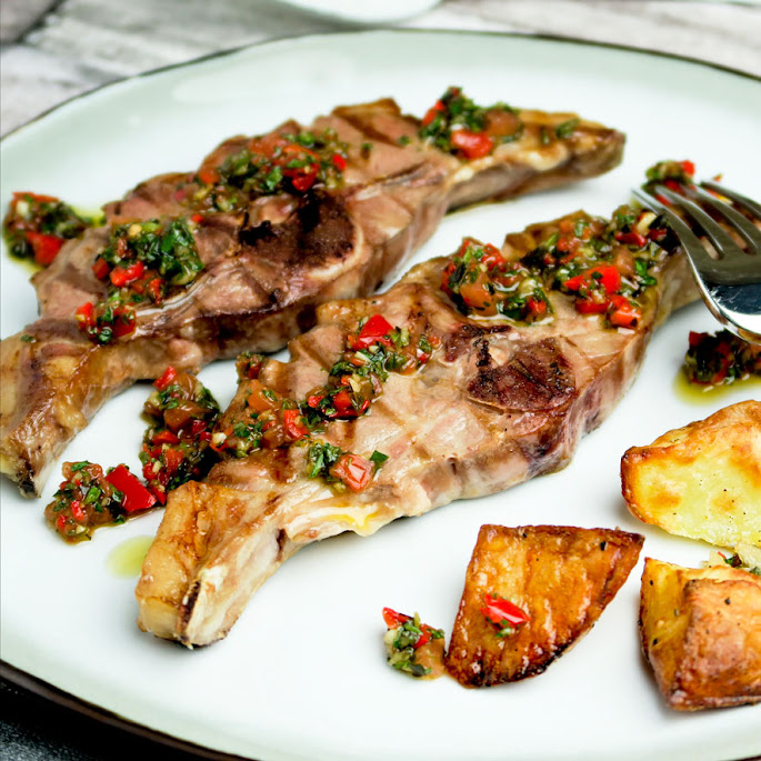 Recept Gegrilde lamskarbonaadjes met Argentijnse chimichurri