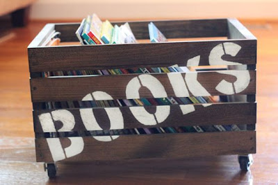 DIY Wooden Book Crate