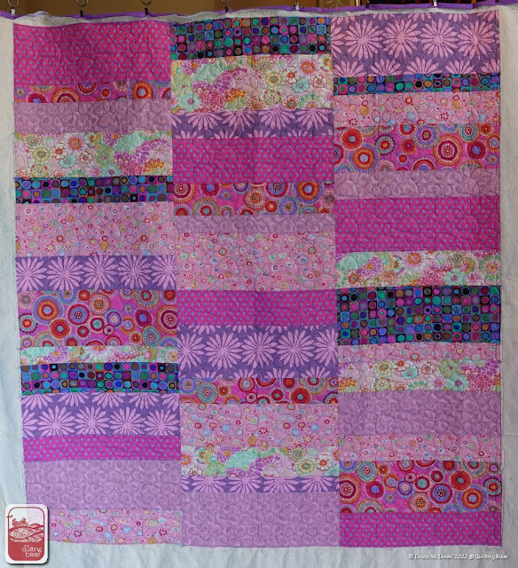 Pink Kaffe Strippy Quilt