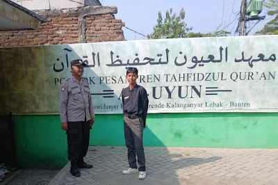 Kanit Binmas Polsek Rangkasbitung Polres Lebak Temui Santri Tahfidzul Qur'an