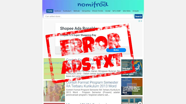 Pengalaman Memperbaiki Notifikasi ads.txt di Dashboard Adsense