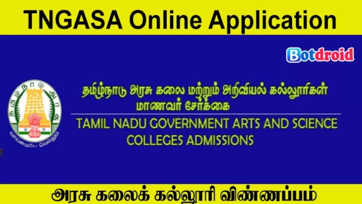 TNGASA Online Application Form 2023, Government Arts College Online Application 2023