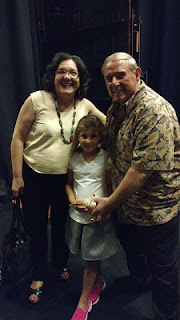 Orly, Grammy and Grandpa Backstage with Aladdin's Magic Lamp 