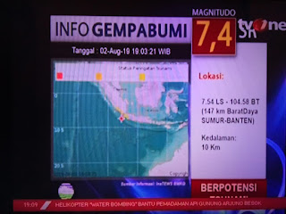 Gempa besar 2 agustus 2019 wilayah banten