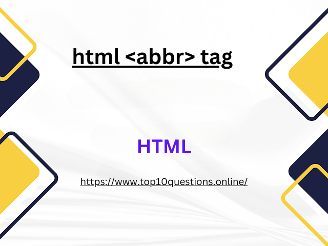 HTML <abbr> tag use seo