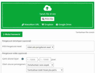 mengubah resolusi video menggunakan online converter