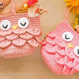 Bellos Monederos de Búho a Crochet para Regalar