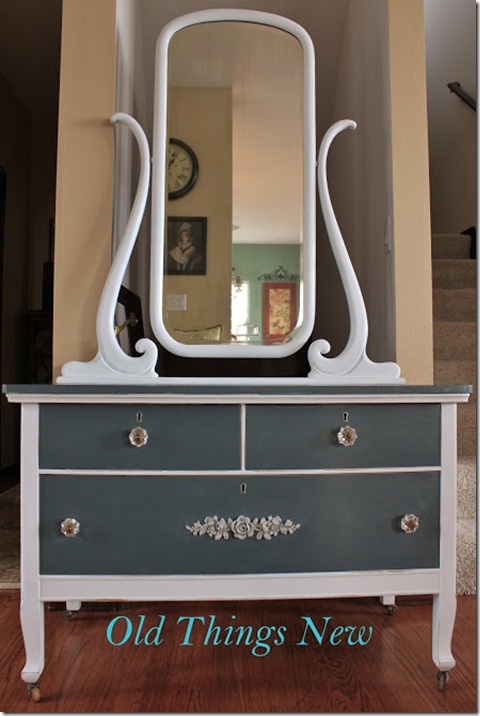 Striped Gray Dresser After 001-001