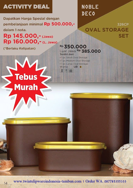 Tebus Murah Oval Storage Set