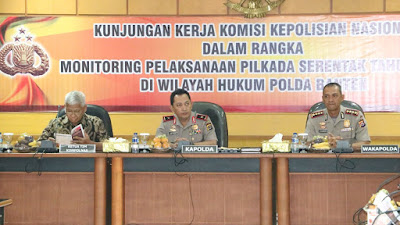 Pastikan Pilkada 2018 aman, Kompolnas kunjungi Mapolda Banten