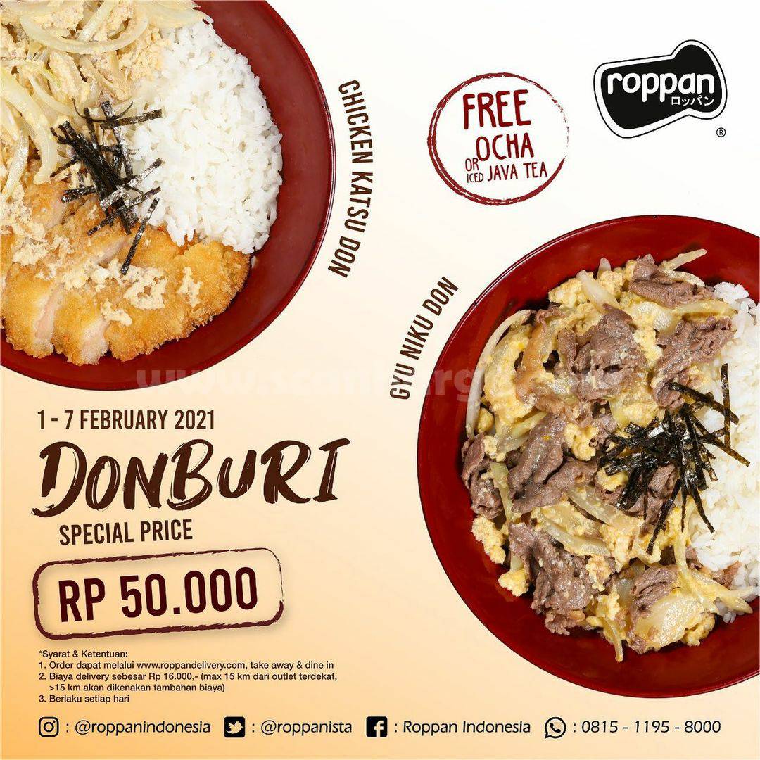 ROPPAN Paket DONBURI Promo SPECIAL PRICE! Hanya Rp 50.000 Aja