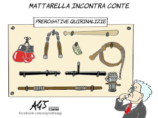 mattarella, conte, governo, tenuta, quirinale, politica, vignetta, satira