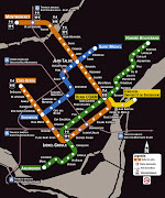 This is a map of the Montreal Metro. Enough said. (plan metro)