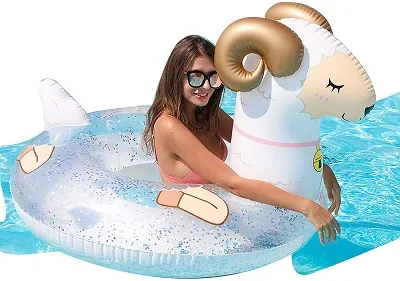 AirMyFun Inflatable Sheep Giant Pool Float