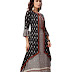 Madhuram Textiles Women's Printed Rayon A-line Kurti(Black)
