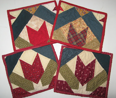 quilted hot pads