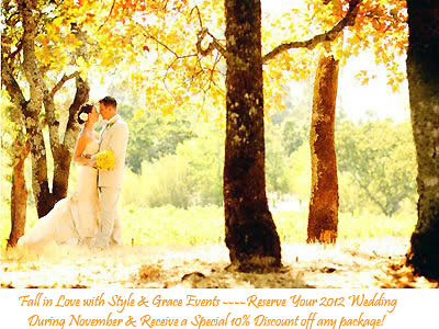 Fall Wedding Planning Discount Posted by Style Grace Events at 1250 PM