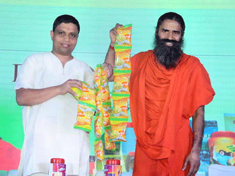 Baba Ramdev Launches Atta Noodles