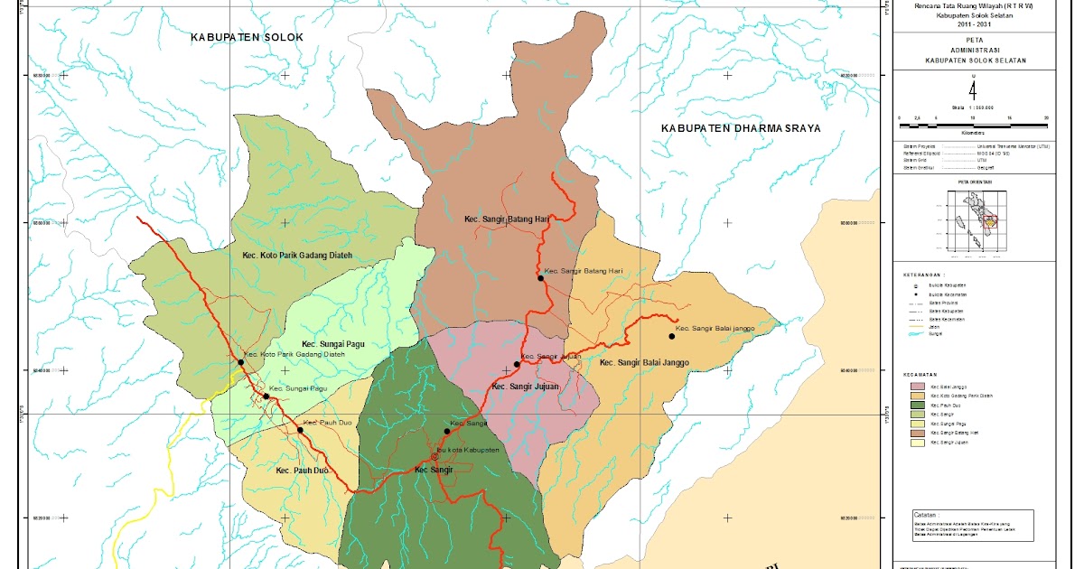 Peta Kota: Peta Kabupaten Solok Selatan