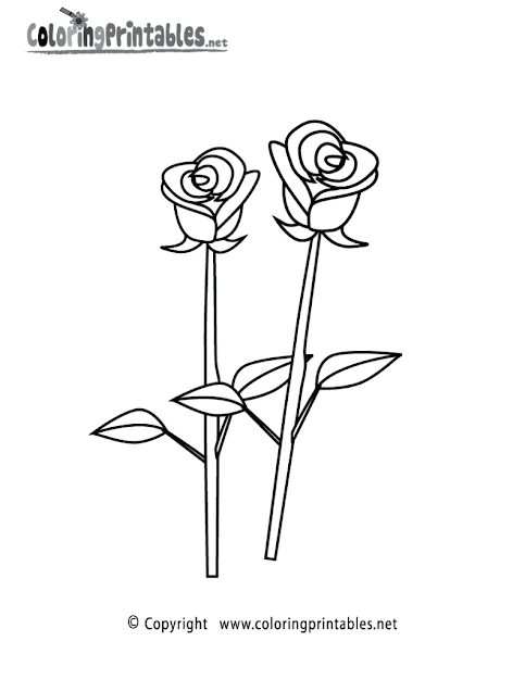 Rose Coloring Page Free Adult Coloring Printable