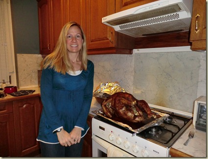 Kim and her first turkey!