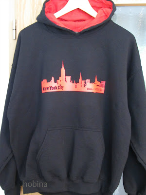 Sweatshirt mit Thermotransferfolie New York