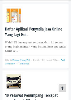 Cara Memasang Back To Top Di Blog