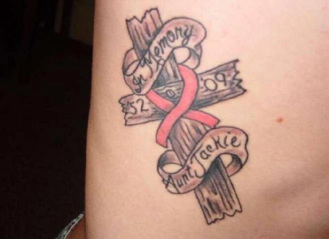 Scissor And Ribbon Colon Cancer Tattoo , special tattoo ideas