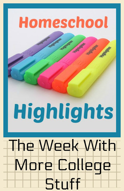 Homeschool Highlights - The Week With More College Stuff on Homeschool Coffee Break @ kympossibleblog.blogspot.com