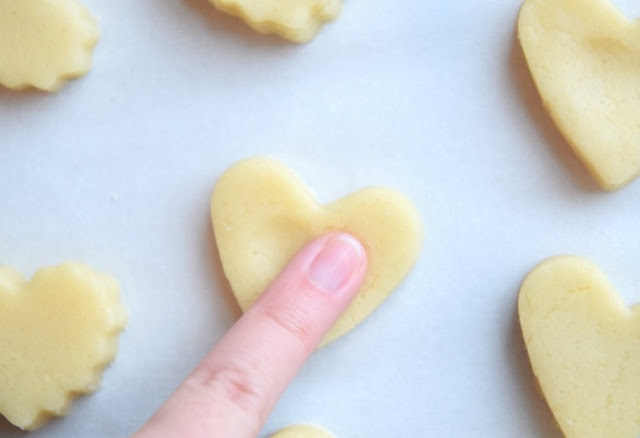 Heart Shaped Valentine's Day Shortbread Tea Cookies