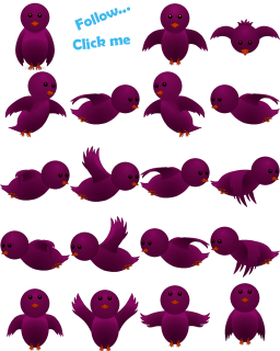 twitter bird purple