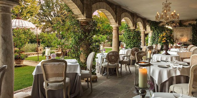 Breathtaking terrace at the Italian villa Borgo Santo Pietro - found on Hello Lovely Studio