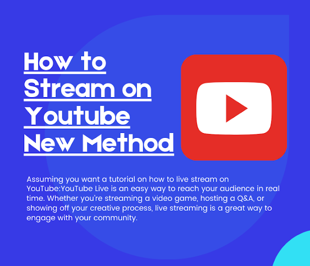 How to Stream on Youtube New Method