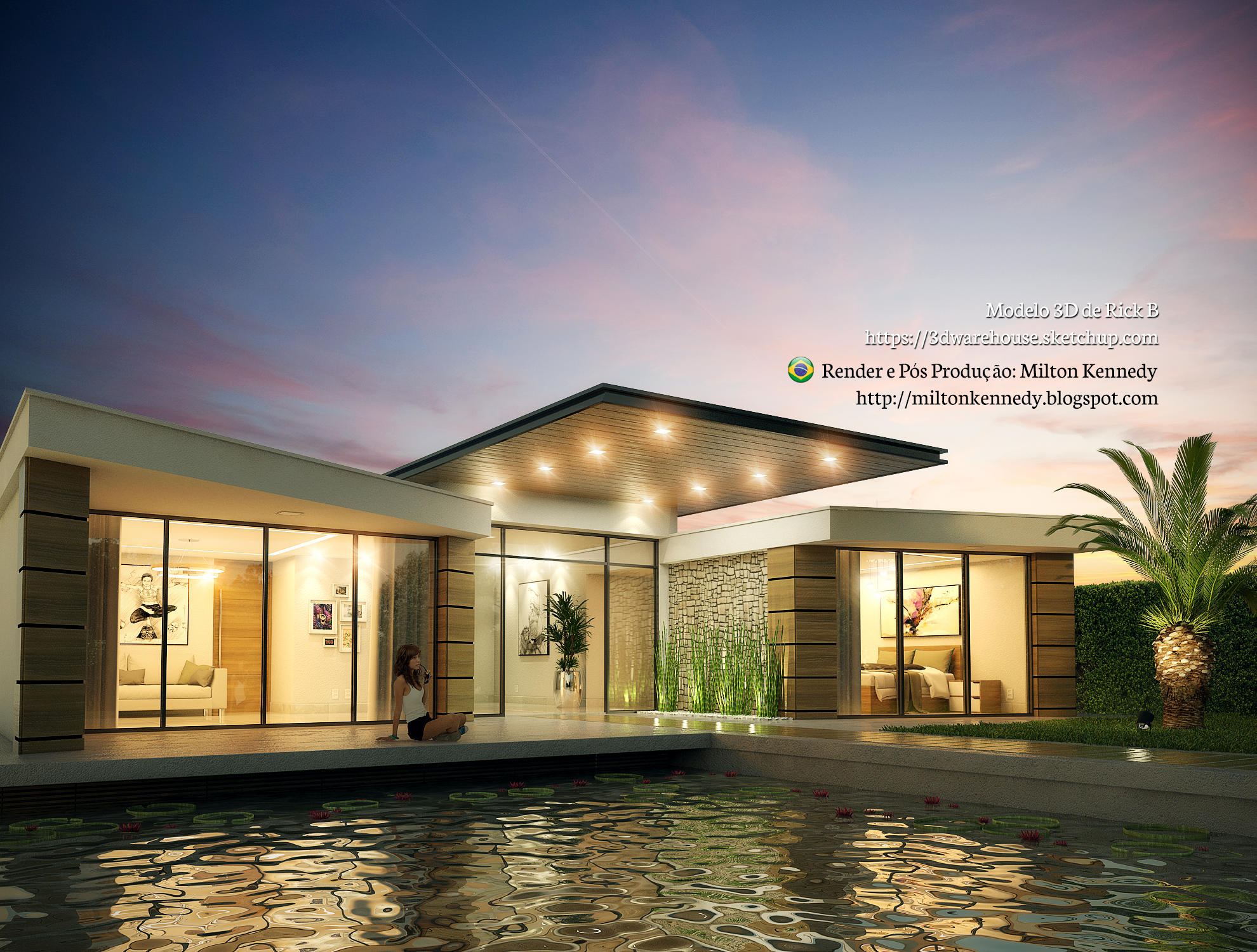 Render Modern House casa moderna Milton Kennedy